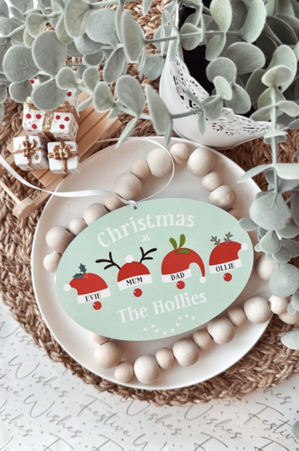 Christmas Hat’s Personalised Hanging Festive Decoration (PR) - Image 4