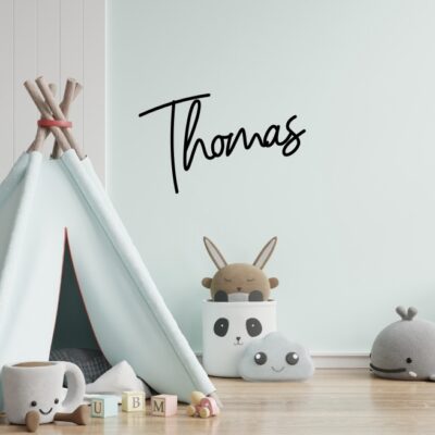 Boy's Nursery Decor Wooden Name Sign SCRIBBLE FONT