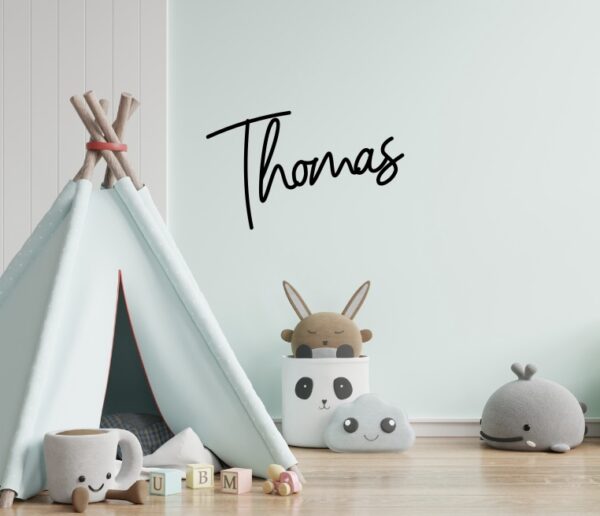 Boy's Nursery Decor Wooden Name Sign SCRIBBLE FONT