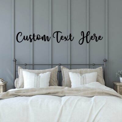 Custom Wall Art SWIRLY FONT - Custom Text Sign - Custom Name Sign
