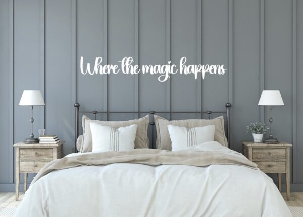Where The Magic Happens TWINE FONT - Bedroom Decor - Over The Bed Wall Art - Image 2