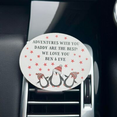 Personalised Adventures With You Daddy (Mummy) Car Vent Clip Decoration (PR)