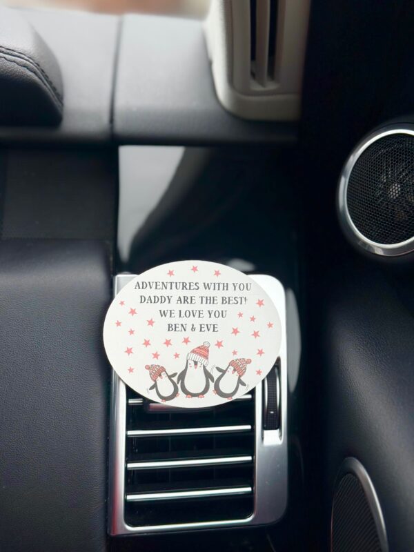 Personalised Adventures With You Daddy (Mummy) Car Vent Clip Decoration (PR) - Image 2