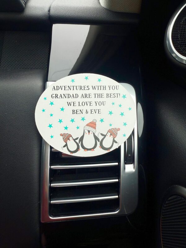 Personalised Adventures With You Grandparent Car Vent Clip Decoration (PR)