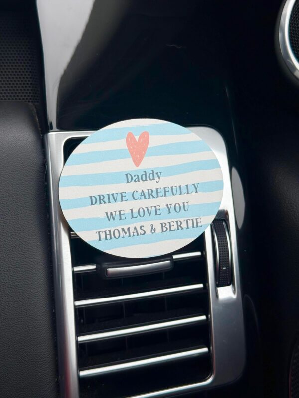 Personalised Drive Carefully Car Vent Clip Decoration (names can be changed) (PR) - Image 2