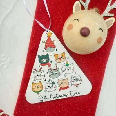 Oh Catmus Tree Hanging Cat Lovers Christmas Ornament (PR)