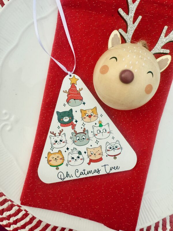 Oh Catmus Tree Hanging Cat Lovers Christmas Ornament (PR)