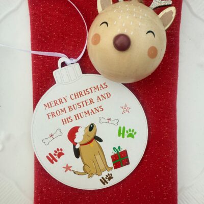 Merry Christmas Dog Family Christmas Ornament (PR)