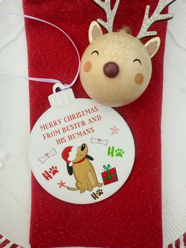 Merry Christmas Dog Family Christmas Ornament (PR)