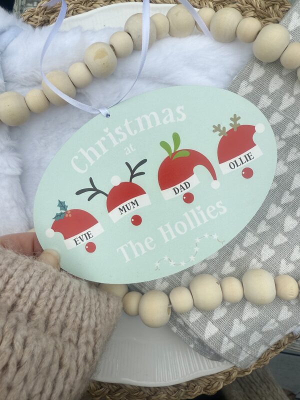 Christmas Hat’s Personalised Hanging Festive Decoration (PR) - Image 6