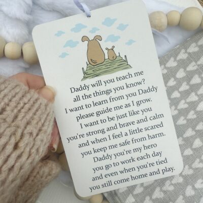 Daddy Will You Teach Me Hanging Plaque Sign (PR)