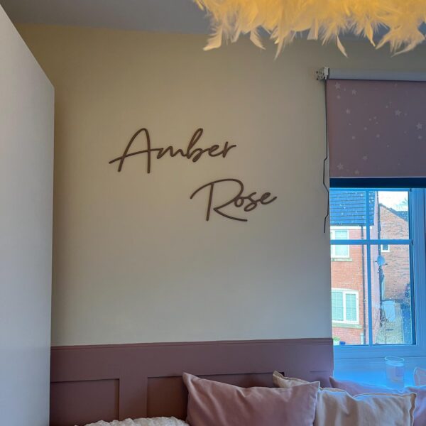 Wooden Name Sign SCRIBBLE FONT - Various Sizes & Colours - Image 8