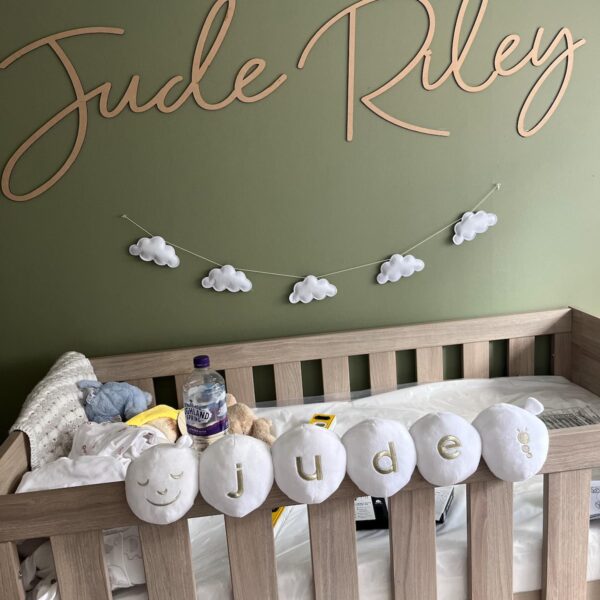Wooden Name Sign SCRIBBLE FONT - Various Sizes & Colours - Image 12