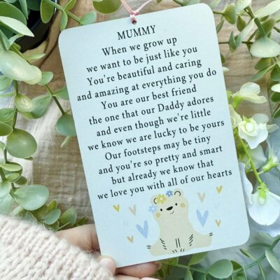 Mummy I Am So Lucky To Be Yours Bear Plaque (PR)