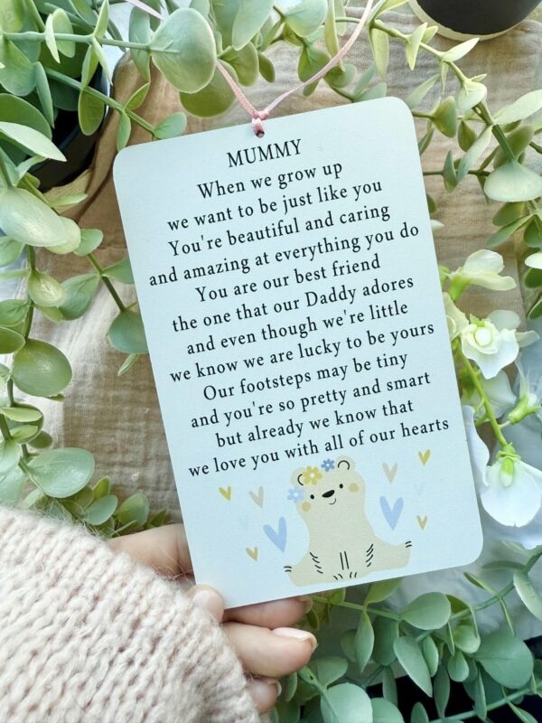 Mummy I Am So Lucky To Be Yours Bear Plaque (PR)