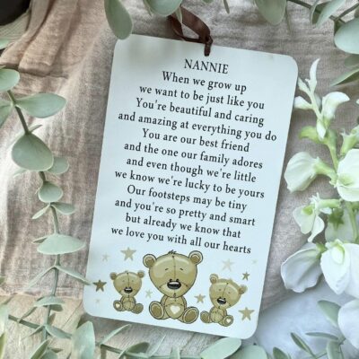 Grandparent I Am So Lucky To Be Yours Bear Plaque (PR)