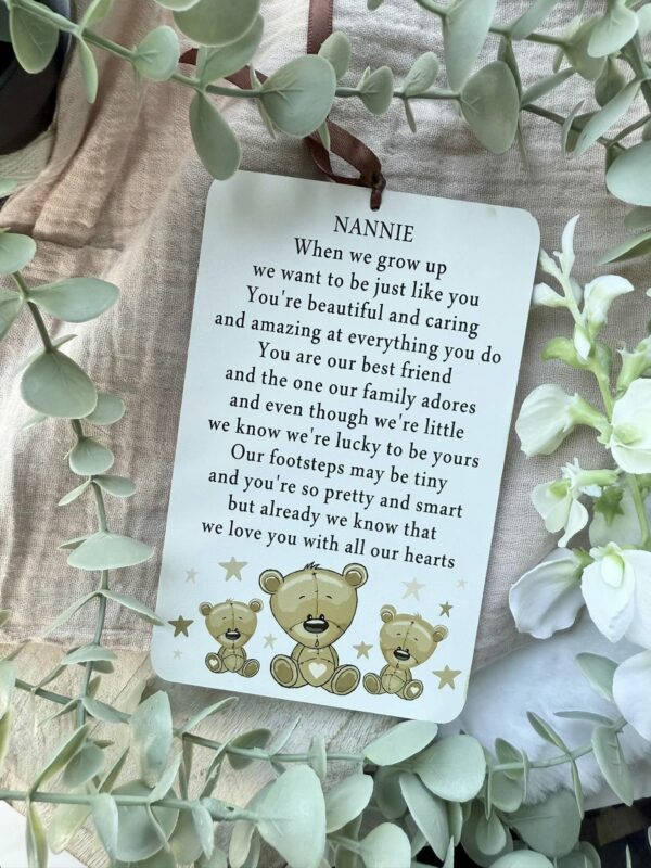 Grandparent I Am So Lucky To Be Yours Bear Plaque (PR)