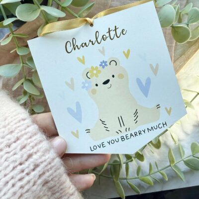 Personalised I Love You Bearry Much Plq (PR)