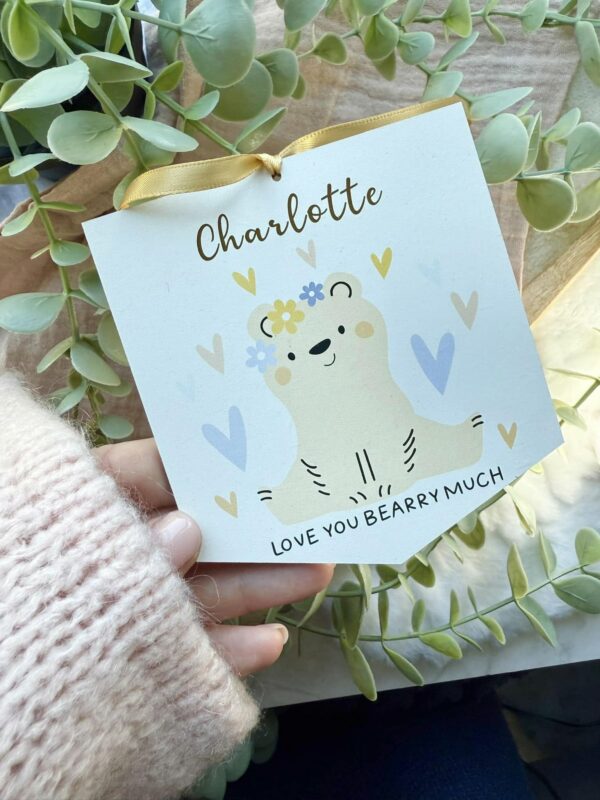 Personalised I Love You Bearry Much Plq (PR)