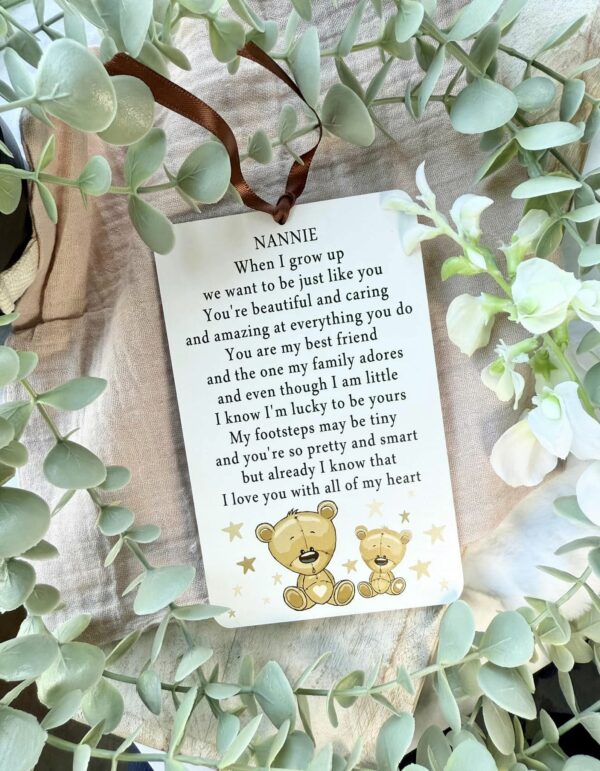 Grandparent I Am So Lucky To Be Yours Bear Plaque (PR) - Image 2