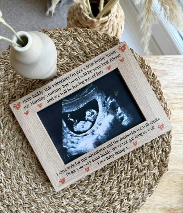 Valentines Scan Photo Frame I Love You Daddy To Be (PR)