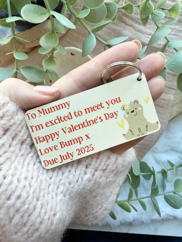 MUMMY To Be Valentine's I'm Excited To Meet You Keyring (PR)