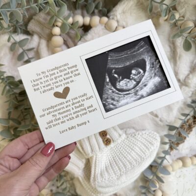 Grandparent To Be Gift From Bump White Magnet Scan Frame (WH) 1