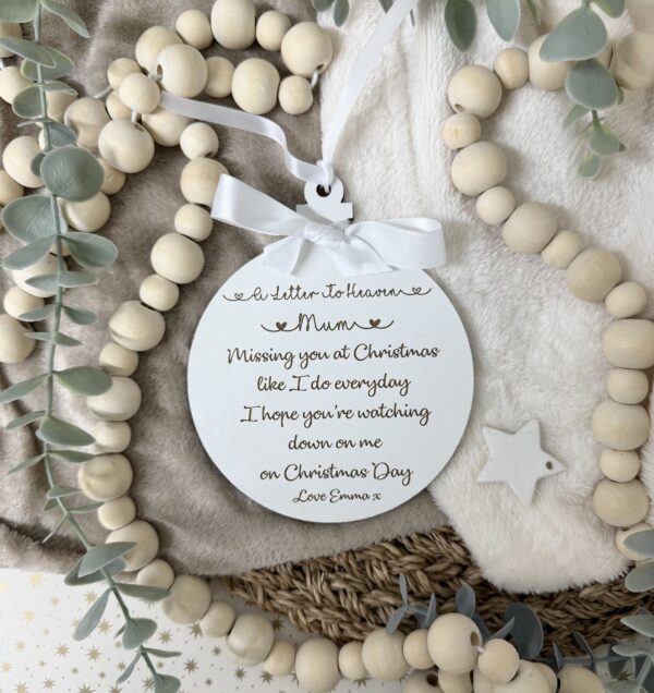 A Letter To Heaven Personalised Wooden Decoration 2