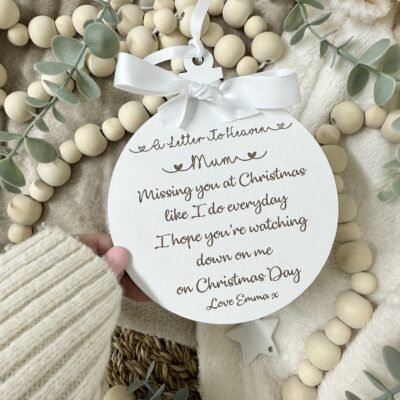 A Letter To Heaven Personalised Wooden Decoration