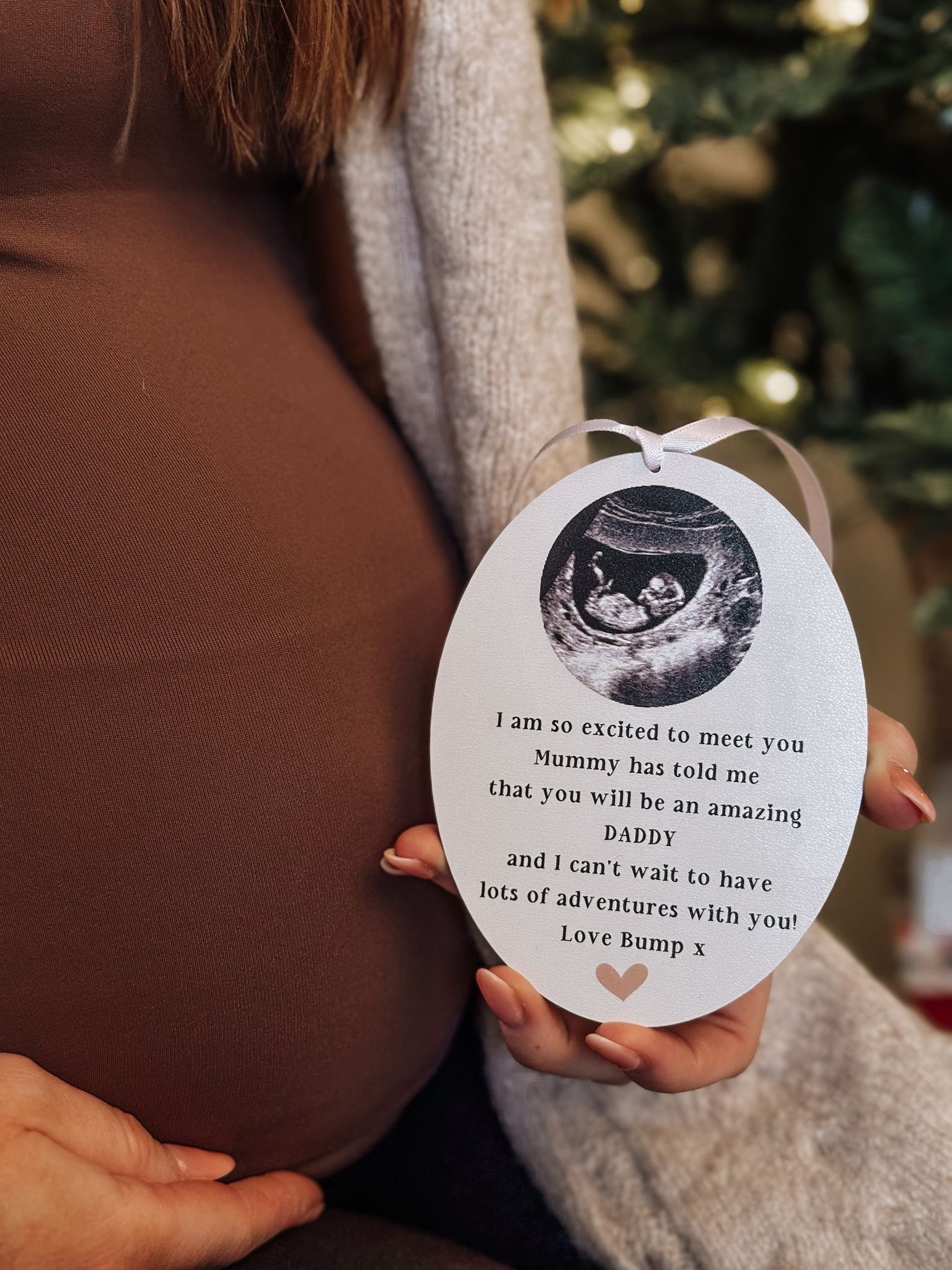 ADD Your Own Scan Picture DADDY To Be Christmas Decoration (PR) 2