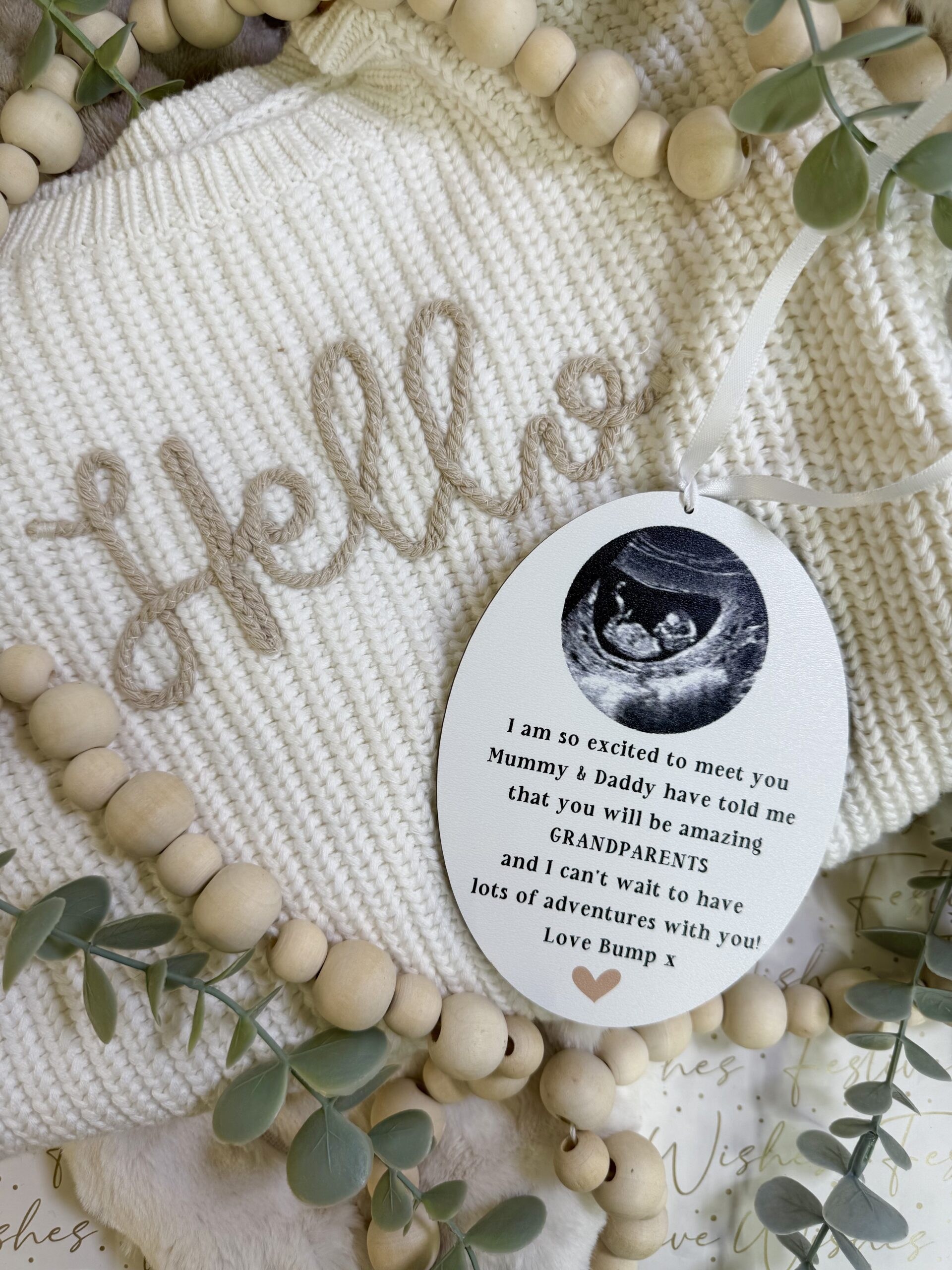 ADD Your Own Scan Picture GRANDPARENTS To Be Christmas Decoration (PR) 2