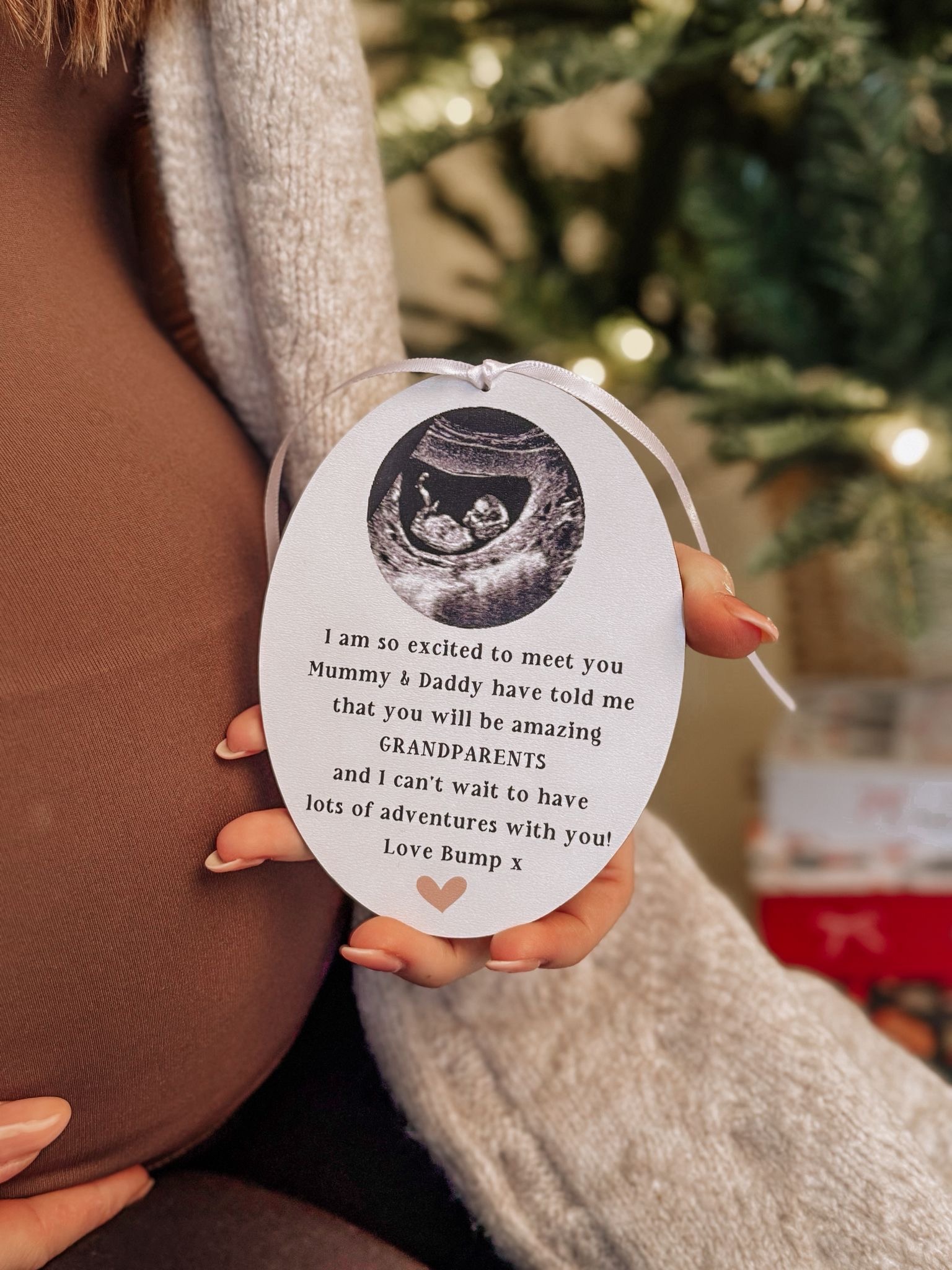 ADD Your Own Scan Picture GRANDPARENTS To Be Christmas Decoration (PR)
